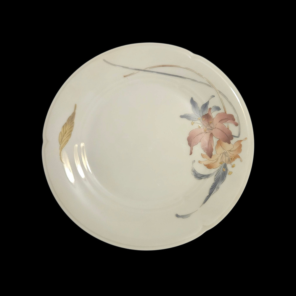 Set of 4 Anatole Nouvelle Cuisine Japan Bread Plates Floral Porcelain China